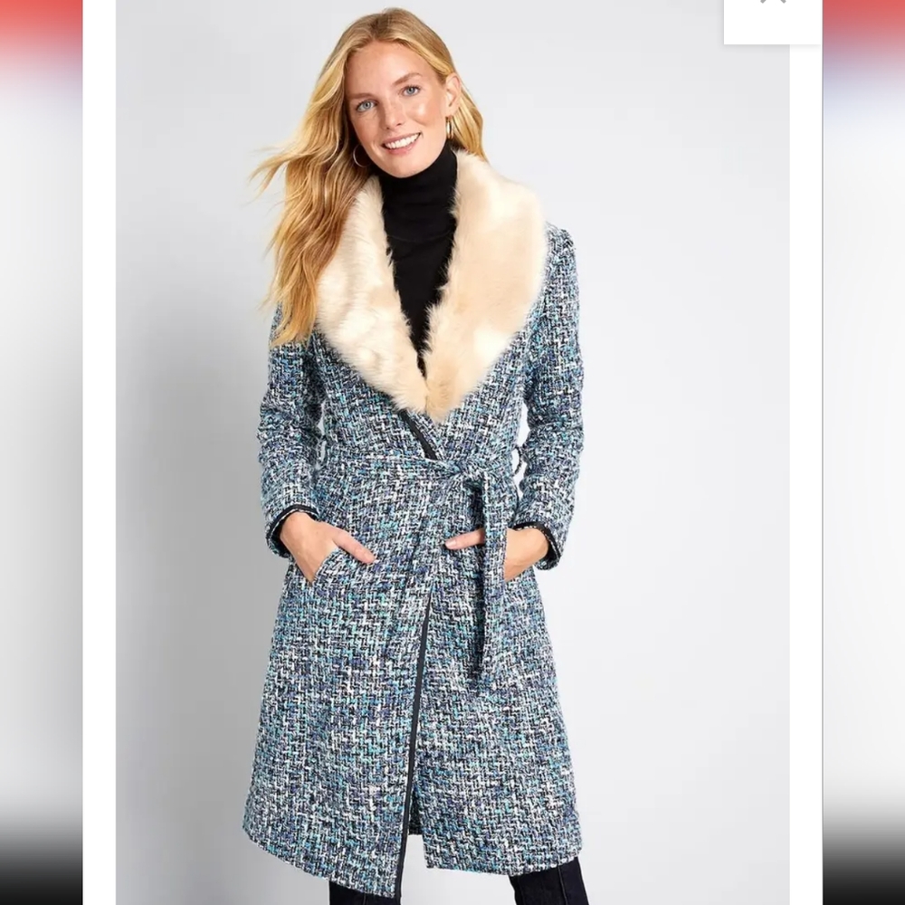 Modcloth Tweed Statement Coat